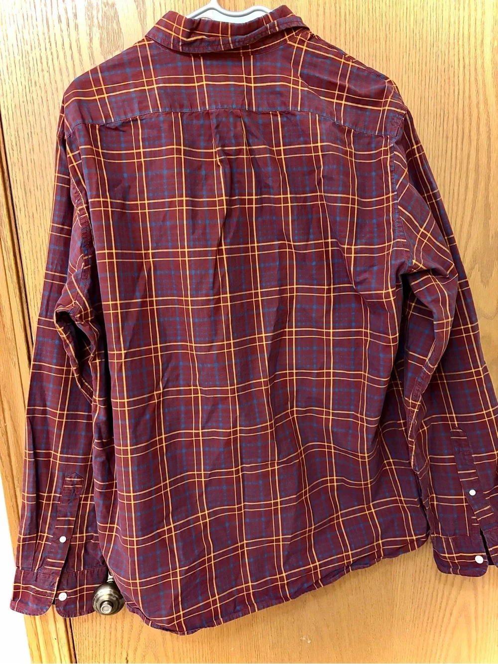 J.Crew Men’s Shirt Large Dress Red Plaid Classic Long Sleeve Collared Button Up